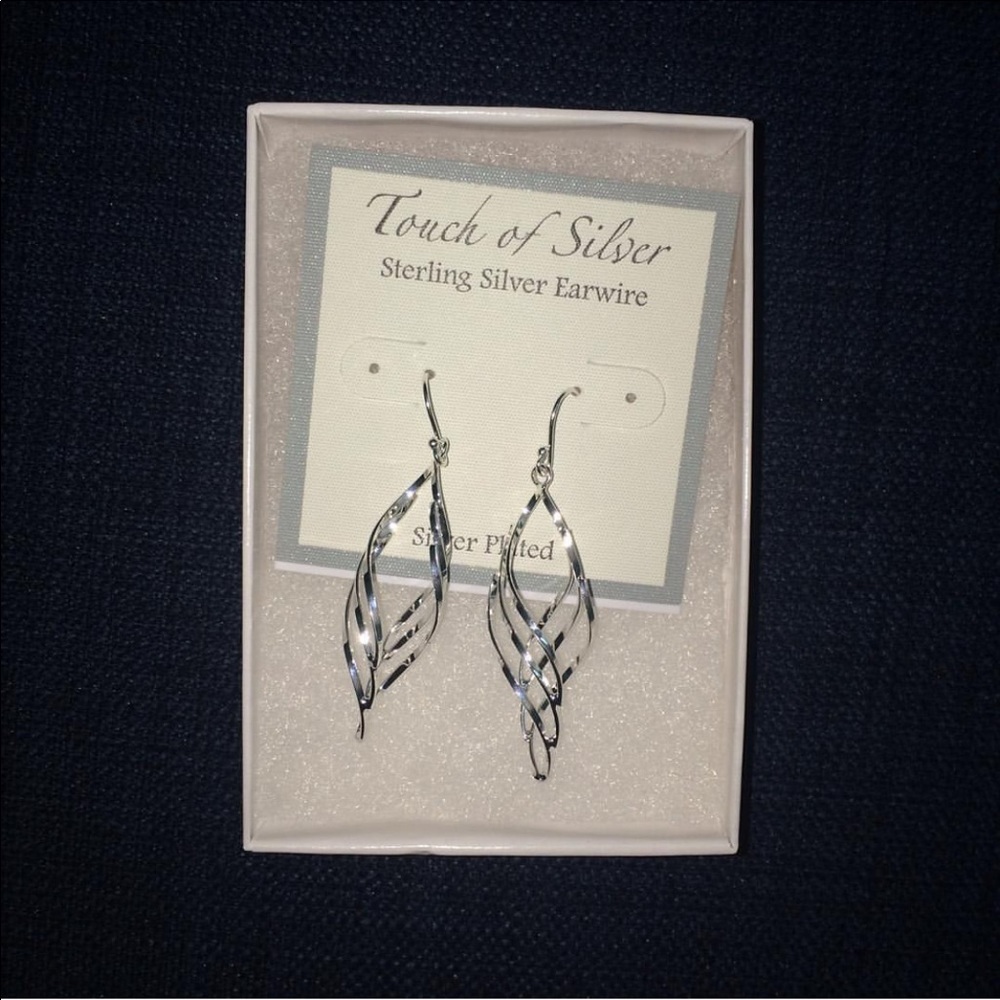silver dangling earrings